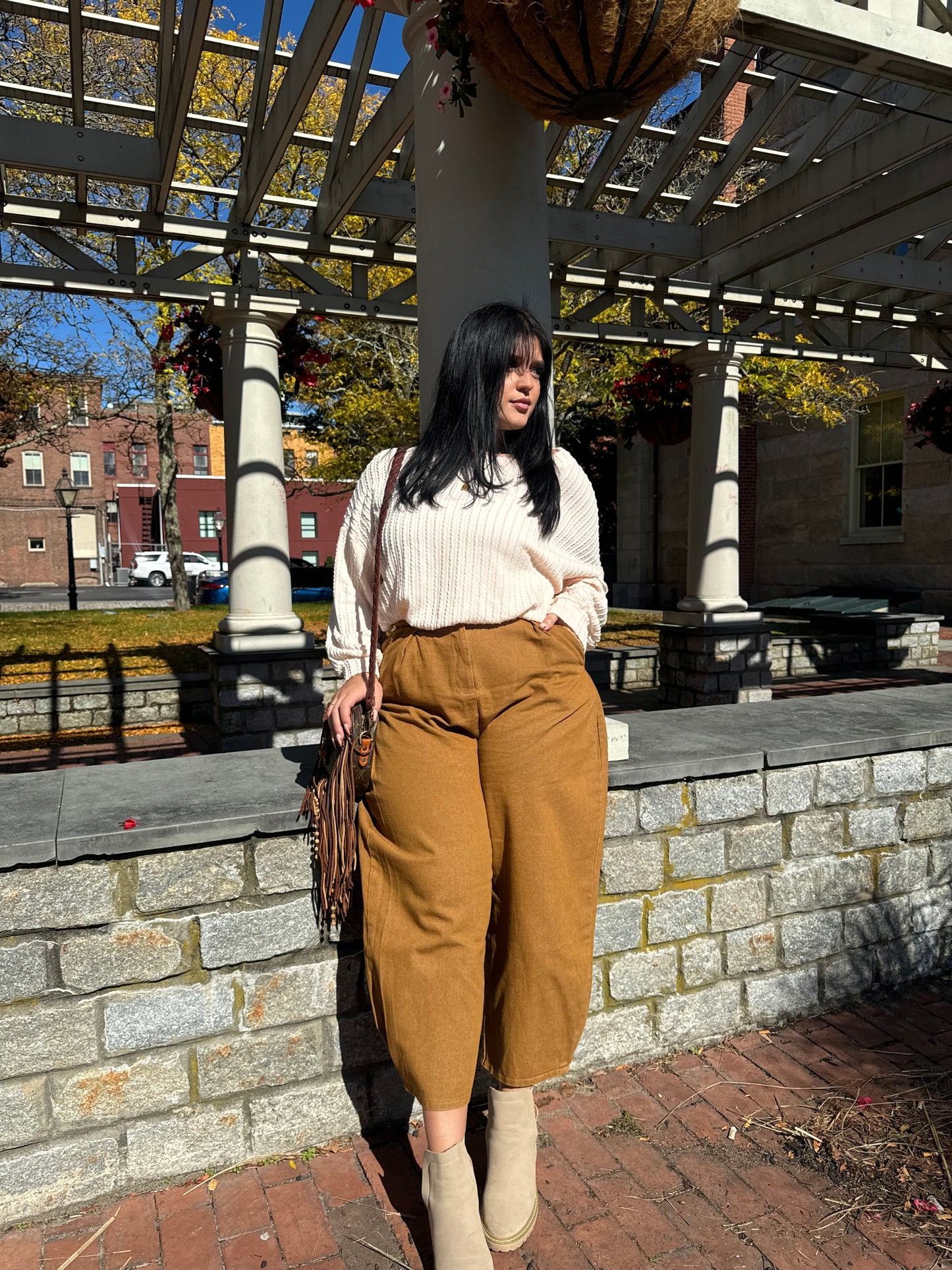 Mustard Barrel Pants