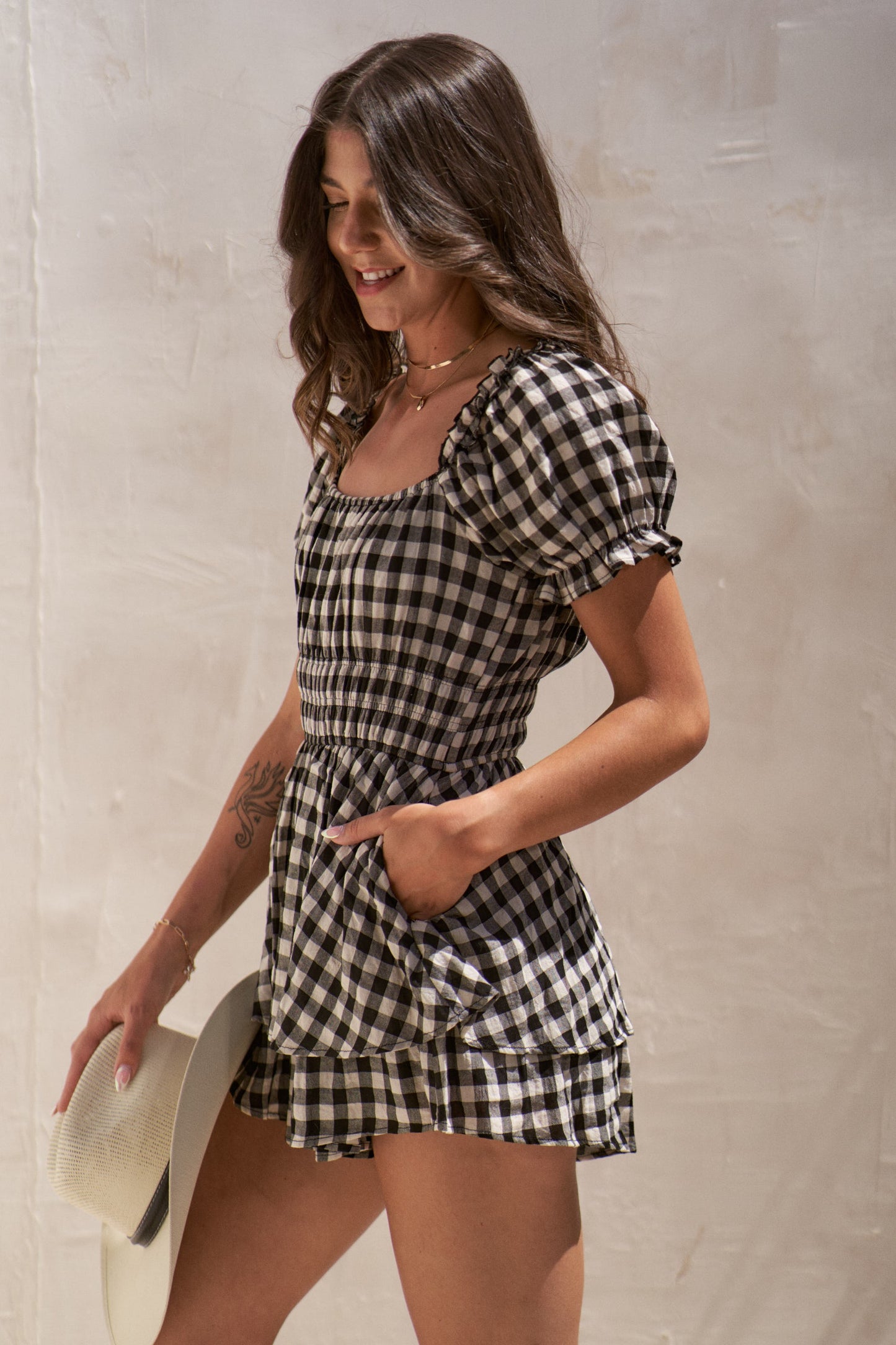 Gingham Romper