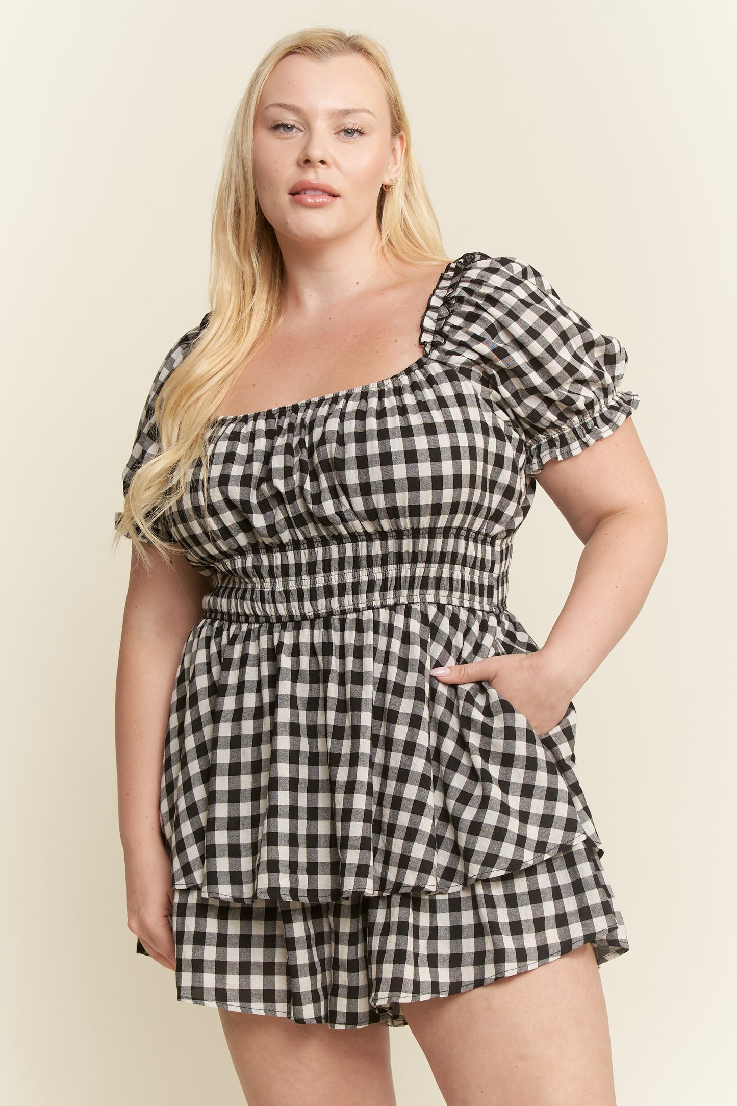 Gingham Romper