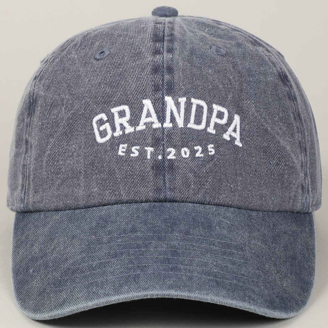 Grandpa Est. 2025 Embroidery Baseball Cap