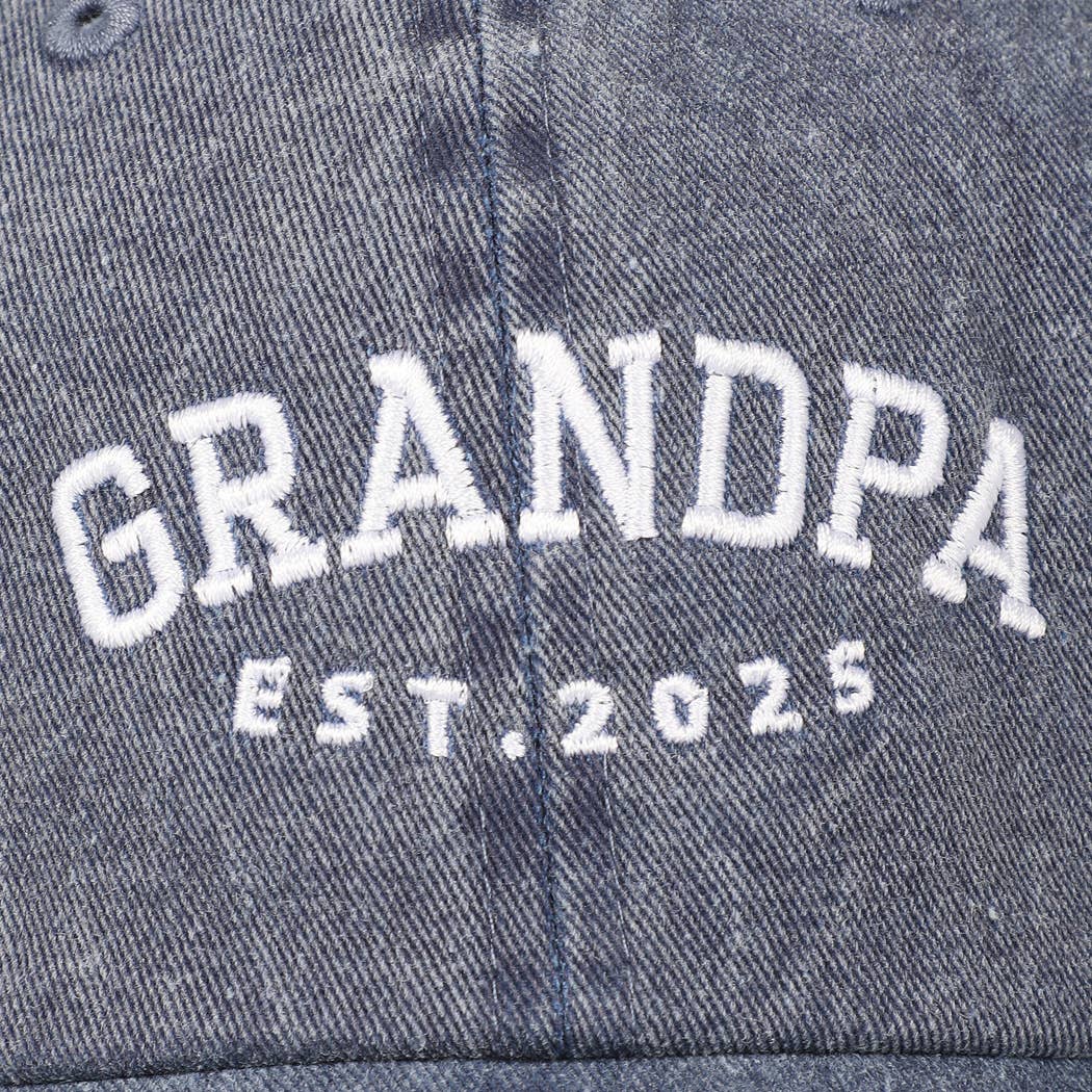 Grandpa Est. 2025 Embroidery Baseball Cap