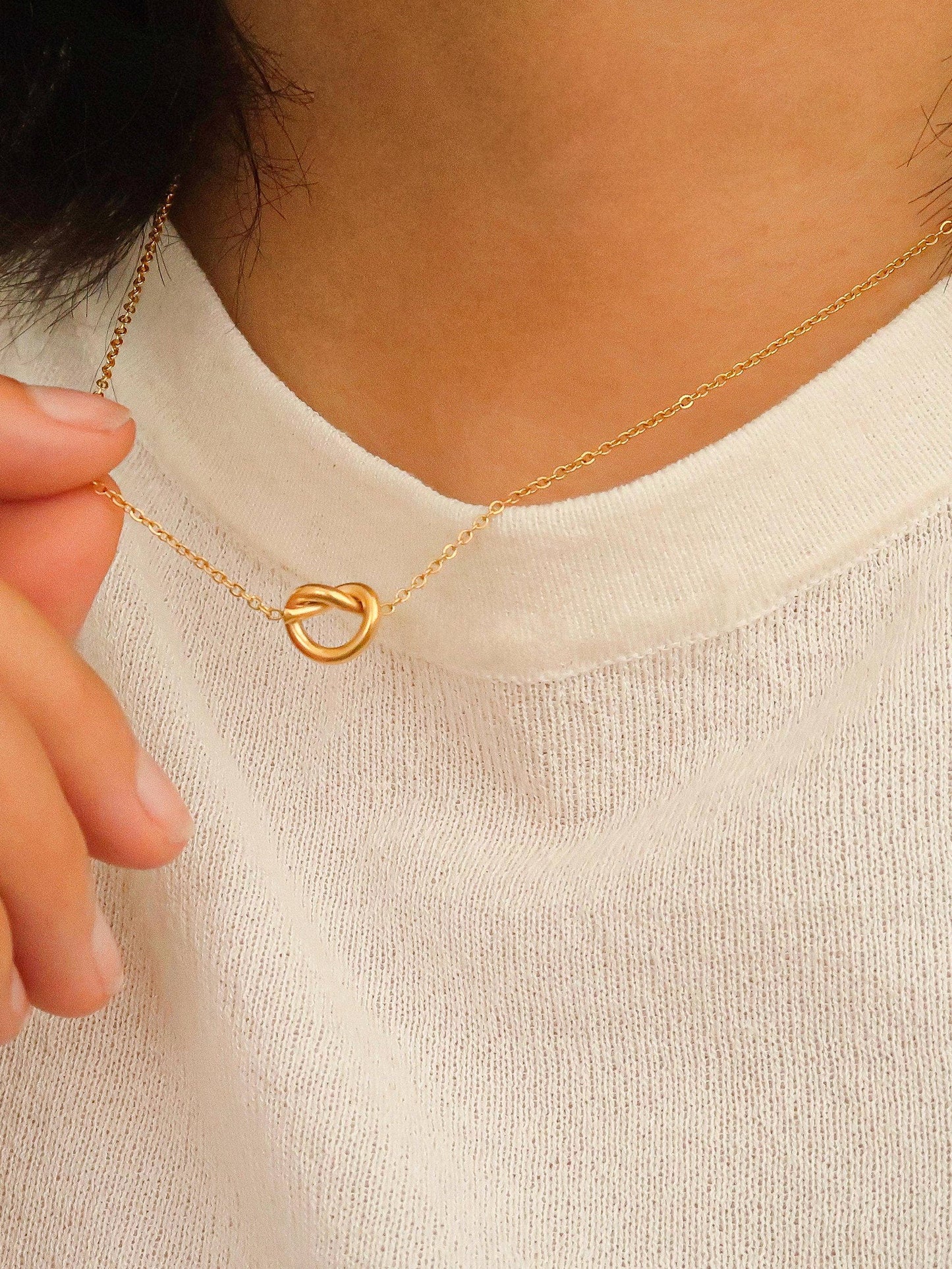 Aimee 18K Gold Petite Heart Non-Tarnish Necklace