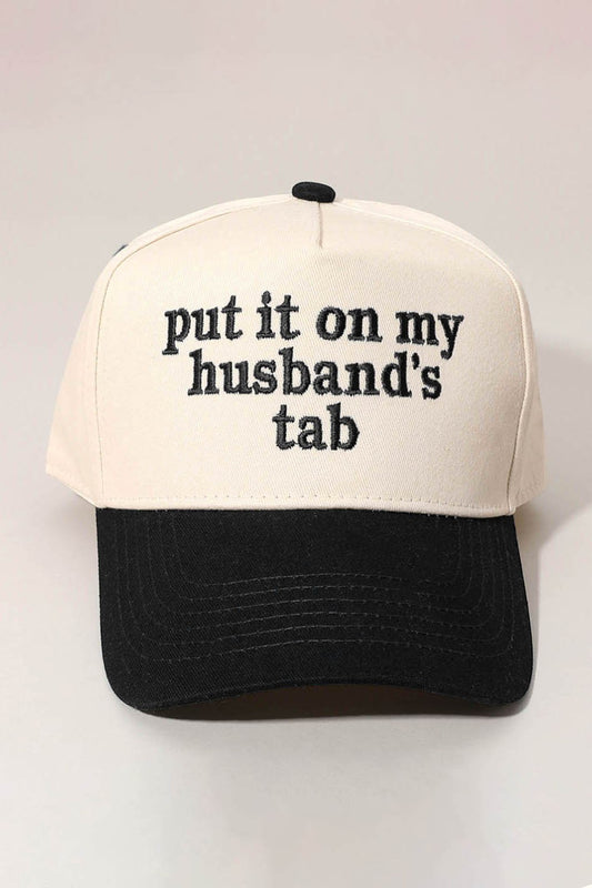 Put It On My Husband's Tab Trucker Hat