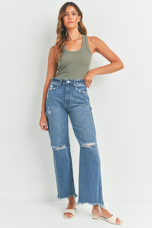 JBD Mid Rise 90's Straight Jeans