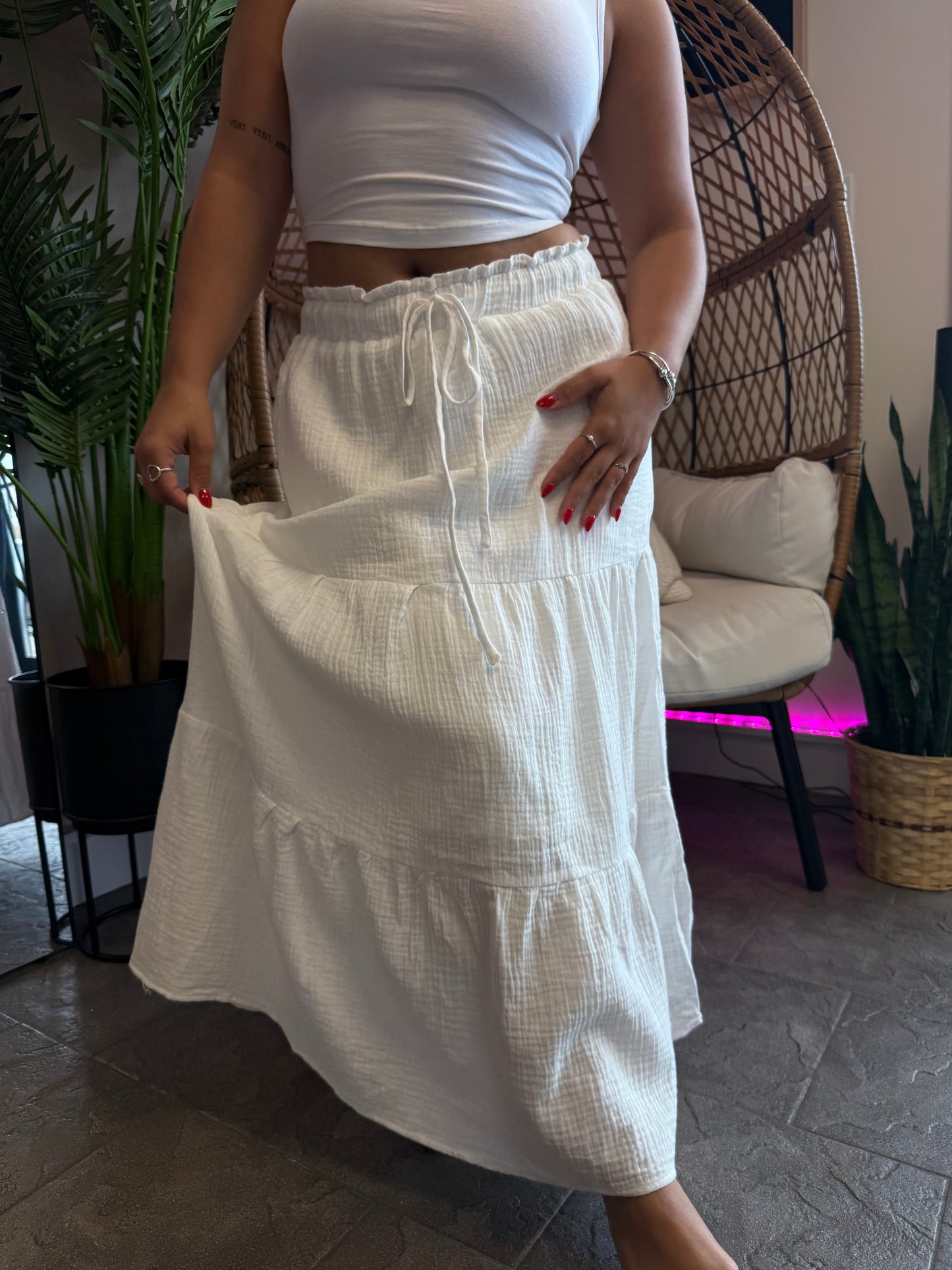 Tiered Maxi Skirt
