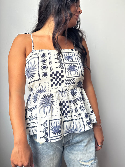 Coastal Peplum Tank