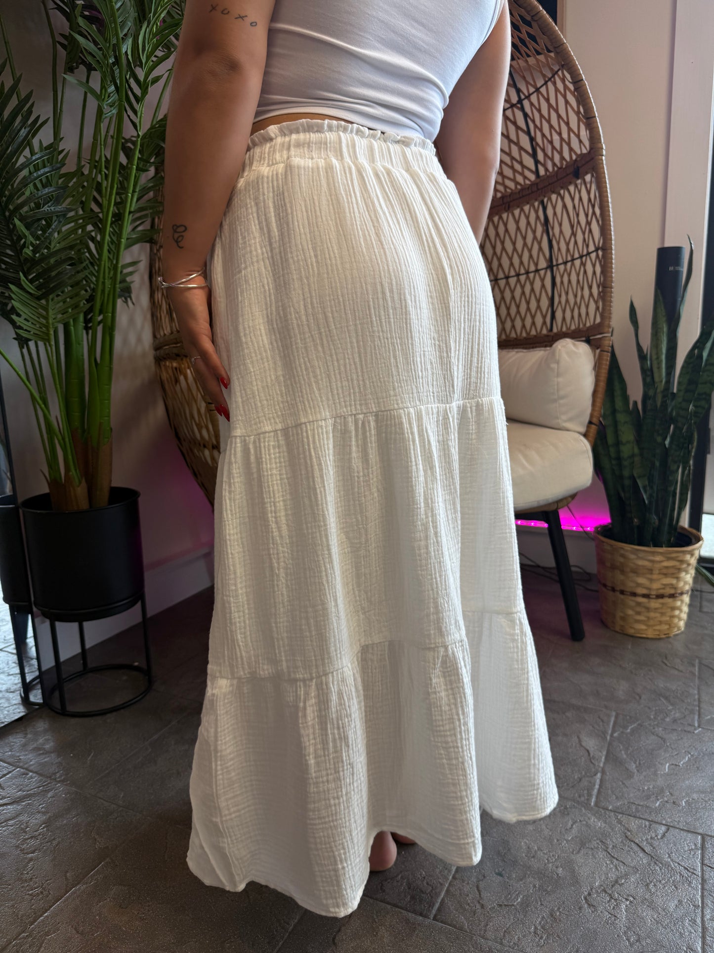 Tiered Maxi Skirt