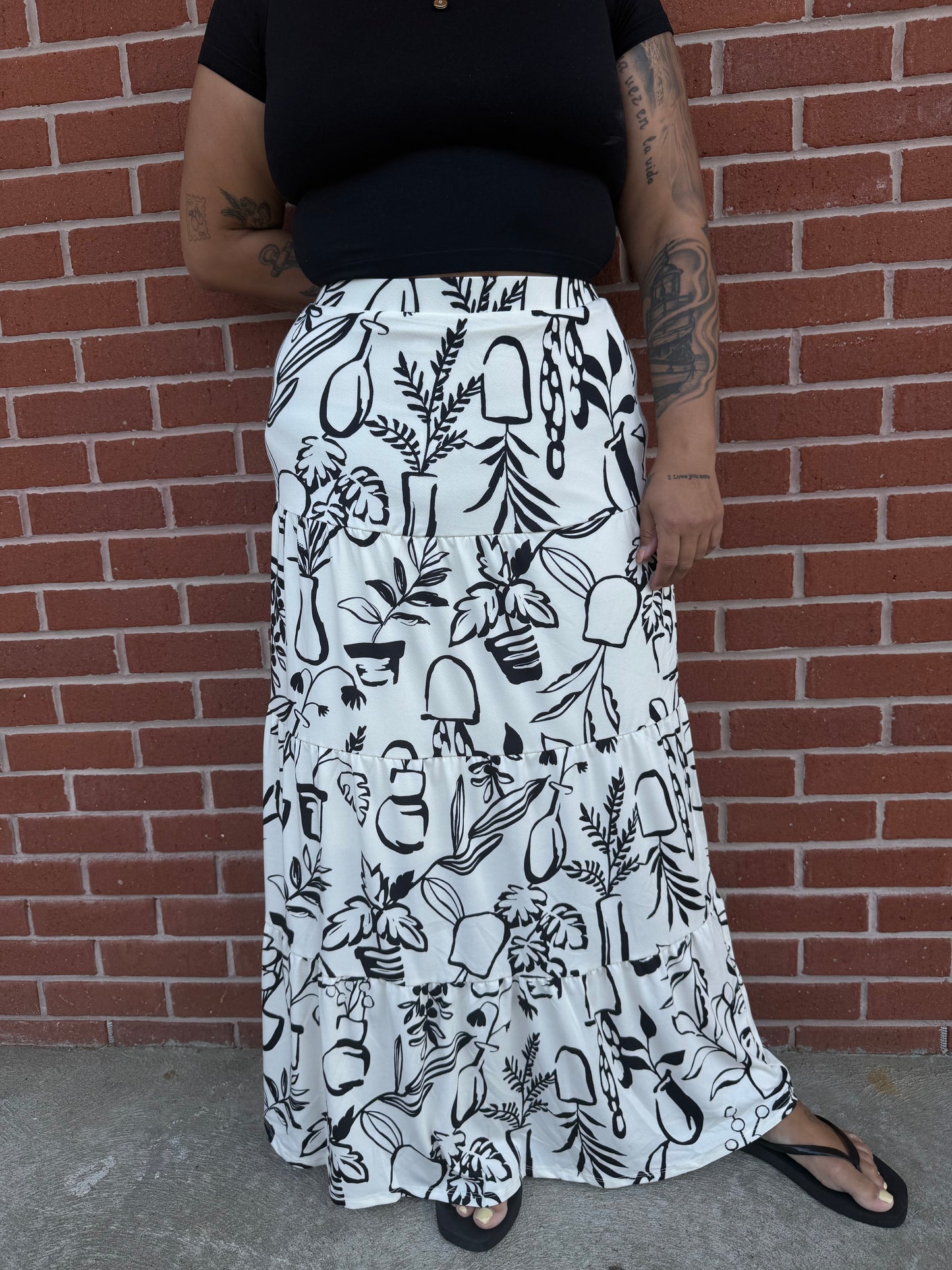 Abstract Printed Skirt