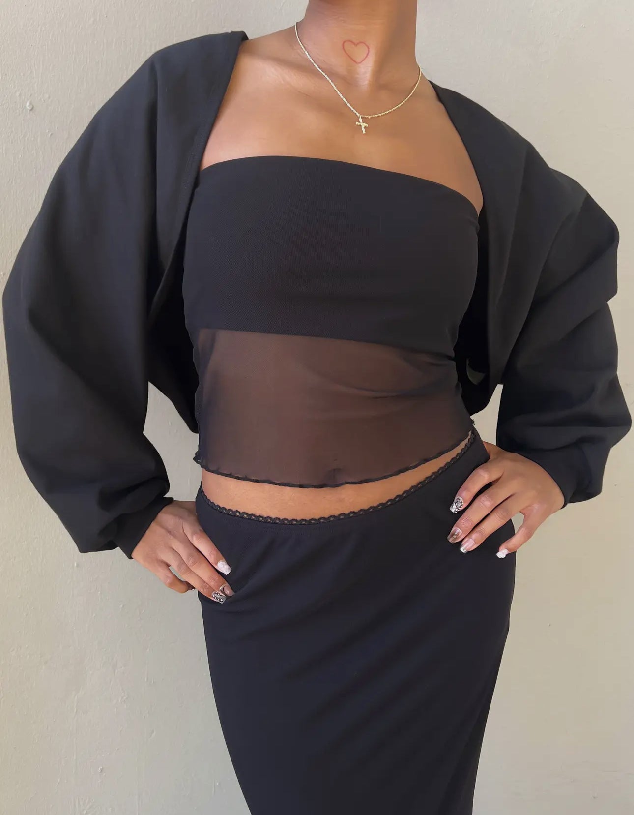 Essential Black Shrug